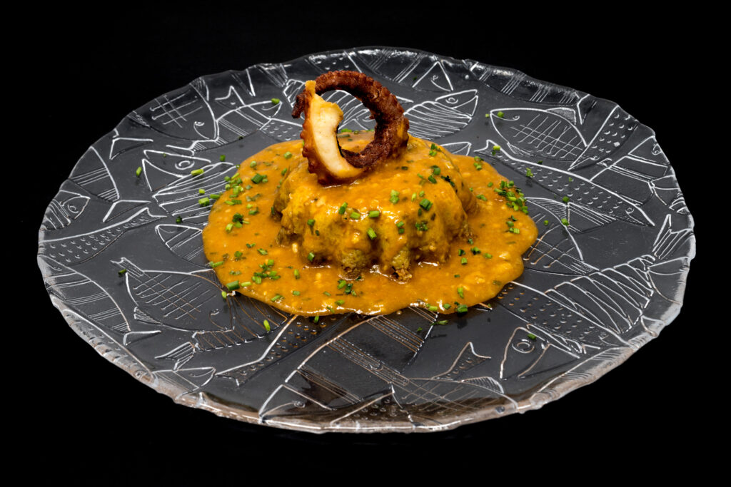 Arroz meloso emplatado